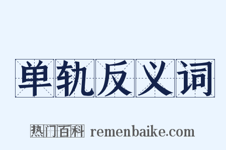 单轨反义词是什么意思的图片